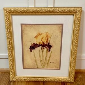 Timeless Floral Double Matted (16” x 14.25”) Floral Wall Hanging Artwork